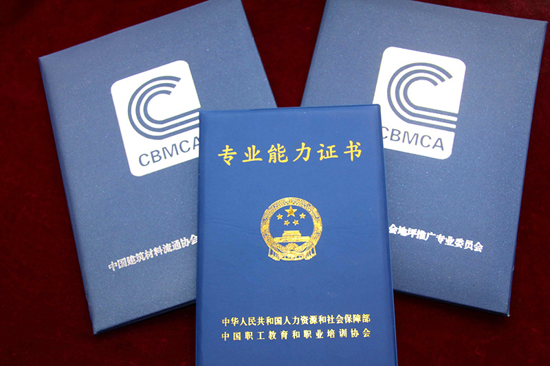 專(zhuān)業(yè)能力證書(shū)